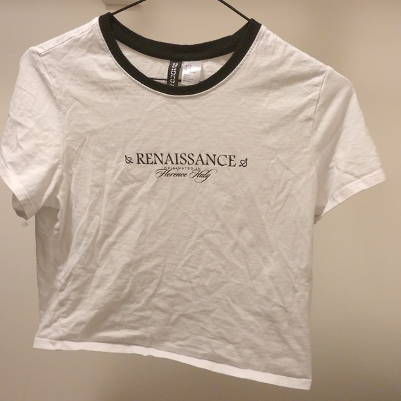 H&M White Crop Top 🇨🇦 - Picture 1 of 3